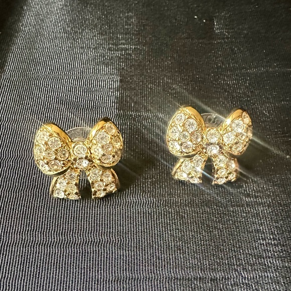 Swarovski Crystal Bow Earrings NEW - Picture 3 of 10